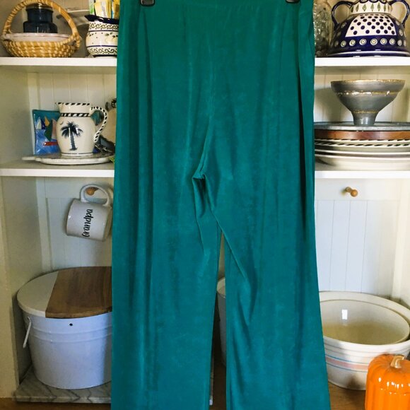 Chicos Travelers Pants & Top Set Sz 16 Teal Green Wrinkle Free NWOT - Picture 6 of 8